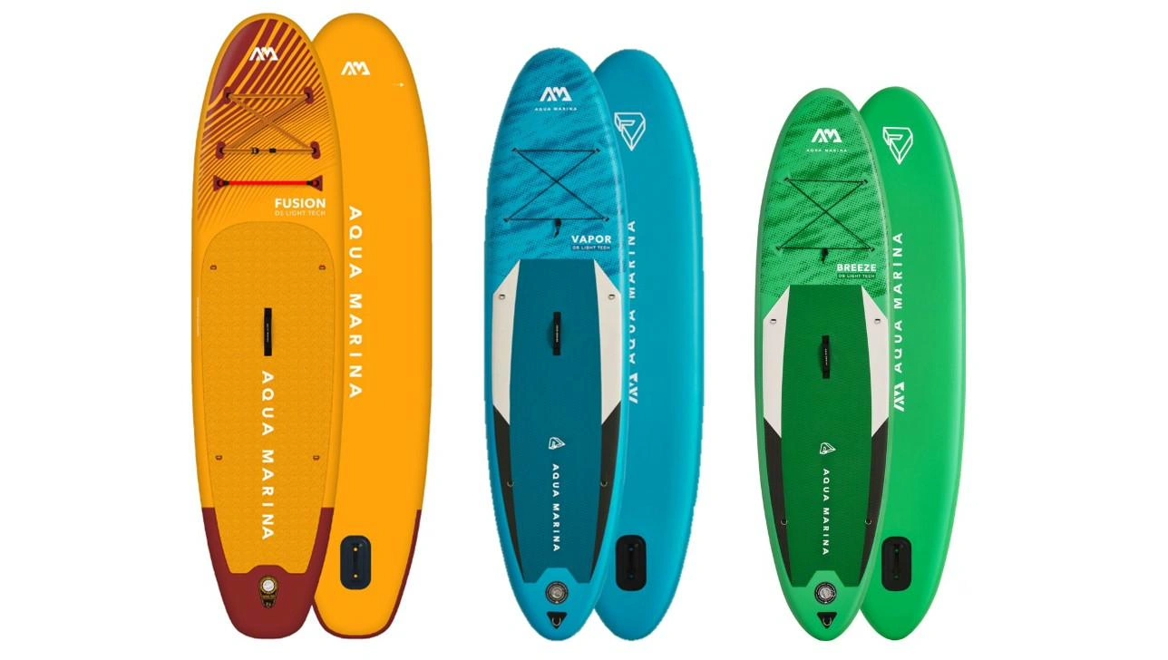 Aqua Marina Vapor SUP board full kit in backpack - perfect for lake and river rental Zurich