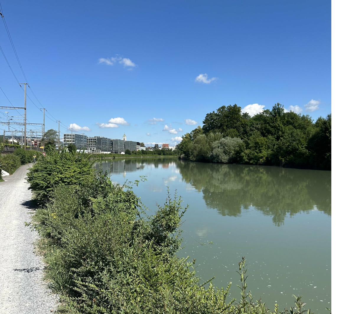 Dietikon Limmat river final exit train station Smile Swim